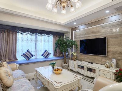 中铁丽景书香89平套二25万新古典设计效果