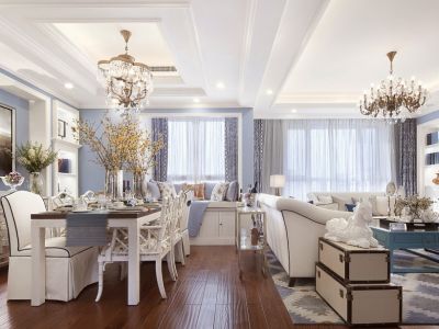 四居室135平欧式风格家装图片