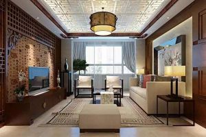 【西安龙发装饰】新中式洋房，自然雅致营造出静谧的空间