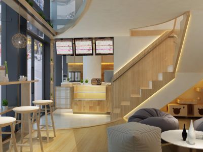 猫屎咖啡厅260平米现代风格装修设计效果图