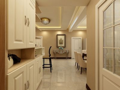 三居室125平简欧风格家装图片