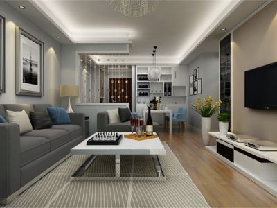 三居室128平现代简约风格家装案例