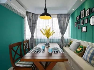 三居室121平美式风格家装案例