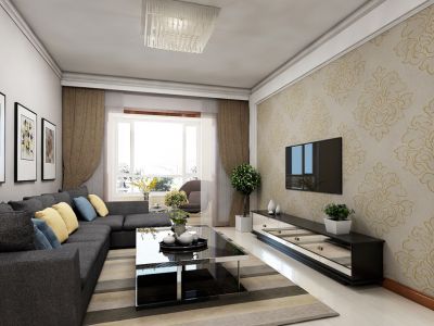 三居室100平现代简约风格家装案例