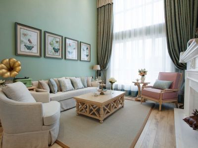 90平现代法式风格复式装修案例