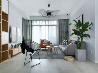 凯旋城121平三居室装修北欧风格设计案例