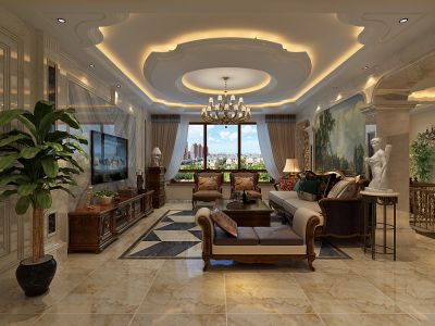 190平美式风格别墅家装案例