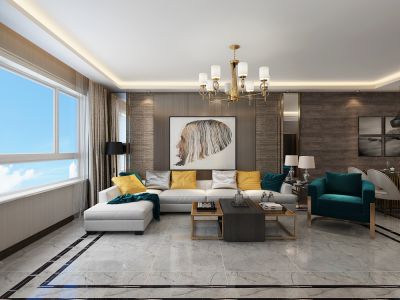 三居室143平现代风格家装案例