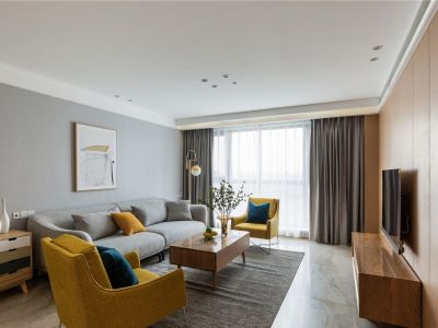 绝对城市北欧风格110平米三居室装修效果图