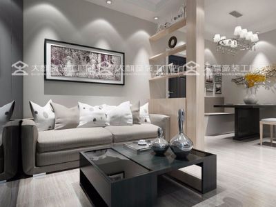 傲北上城现代风格117平米装修设计案例