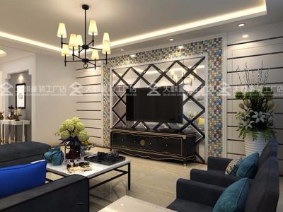 呼德木林新天地119平米三居室现代风格装修案例