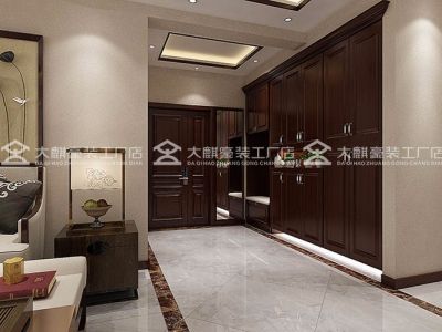 三江尊园142平米三居室中式风格装修案例