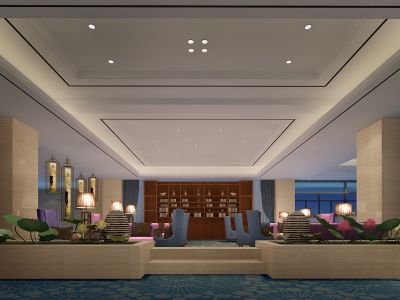 营口洗浴中心新中式风装修设计效果图