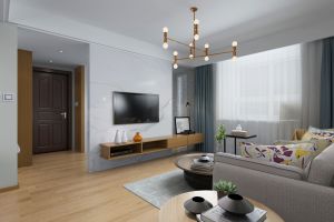 参观邻居新房，装修效果还不错，尤其是电视墙，忍不住给大家晒晒