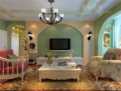 同昇玫瑰园田园风格装修案例