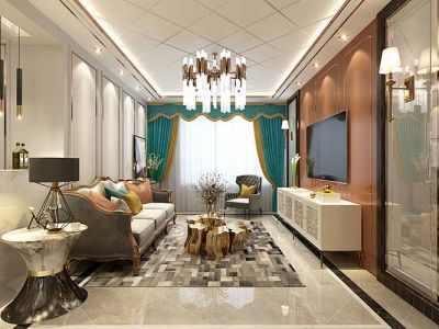 三居室装修轻奢装修风格