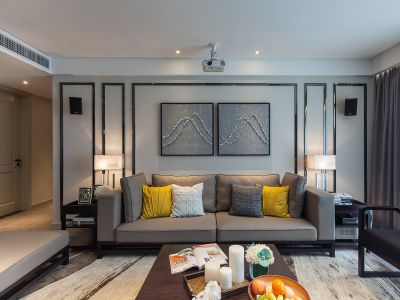 三居室113平现代风格家装案例