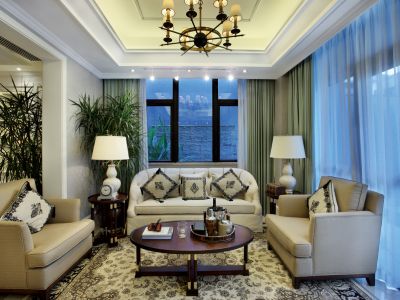 108平三居室美式风格家装案例