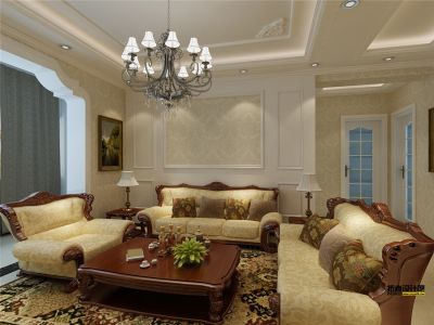 三居室115平欧式风格家装案例