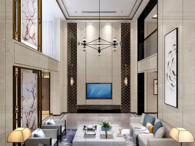 紫金华府310平复式新古典风格装修效果图