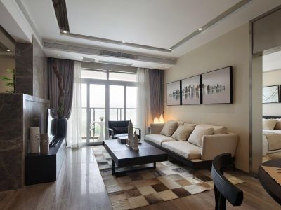 鹤州印象115平米三居室后现代风格装修设计效果图