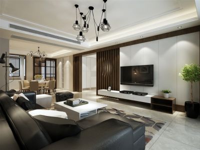 欧式风格140平三居室装修案例赏析