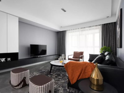 126平现代风格二手房装修案例效果图