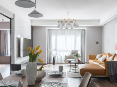 三居100平旧房装修案例效果图