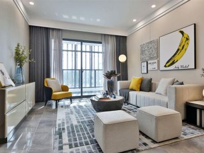 丹枫丽舍149平米三居室现代轻奢风格装修案例