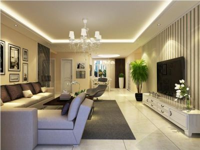 同德晨曦园三居室装修现代简约风格家装案例