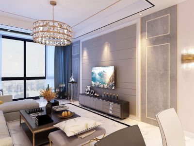 现代北欧风格120平三居装修案例赏析