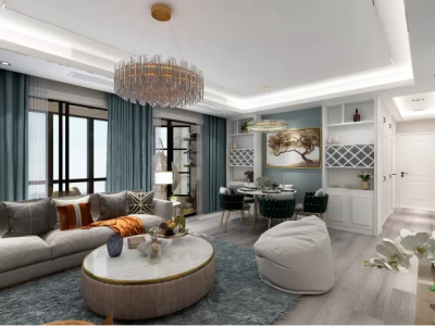 120平现代简约三居室设计方案