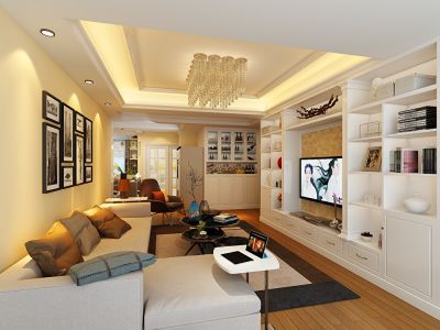 江佑铂庭二居现代90平装修案例