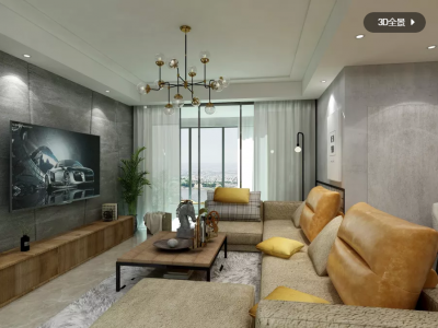 开源菊苑117平米工业风三居室装修效果图