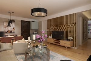 【烟台木清华装饰】烟台万象城现代风格88平米装修效果图案例