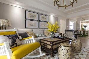 【烟台木清华装饰】烟台龙湖葡醍海湾美式风格150平米装修效果图案例