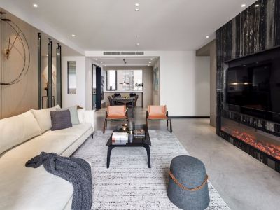 麒麟紫荆城现代简约三居145平装修案例