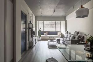 【赣州英泰装饰】金水湾悦府125平米现代工业风格装修 呈现出独特的灰色和谐空间。