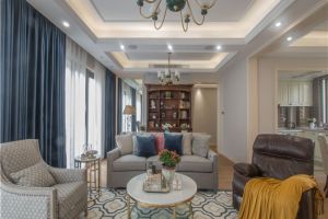 【赣州英泰装饰】金水湾悦府139平米美式风格装修 实用性与舒适性相得益彰。