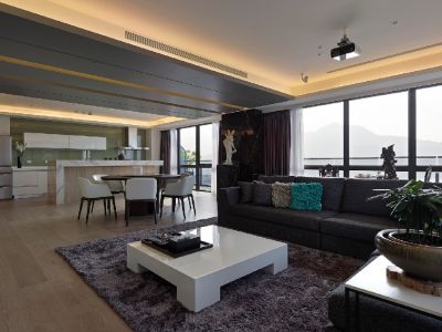 怡景花园现代简约120平三居装修案例