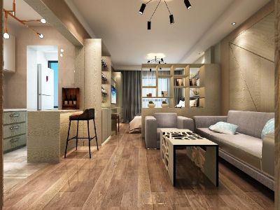 休斯顿欧式风格120平米三居室装修效果图