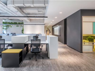 互联网公司办公室现代风格1500平米装修效果图