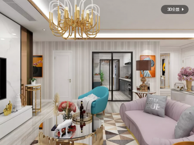开源菊苑现代简约风格160平米四居室装修效果图