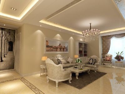 丽景花园欧式豪华二居100平装修案例