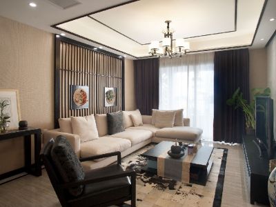 玖龙国际中式现代三居140平装修案例