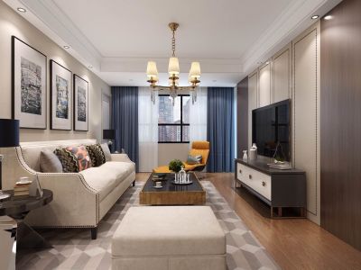 香溪源120平米三居室装修效果图