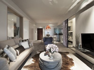 金辉悠步临湖100平米现代风格两居室装修效果图