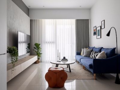 天山熙湖北欧极简三居120平装修案例