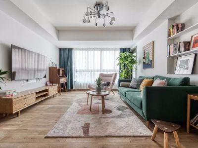 天然城北欧极简二居90平装修案例