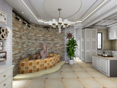 一方天鹅胡F区340平米三层叠拼别墅欧式装修案例